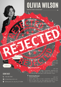 A cv rejected by an ATS software